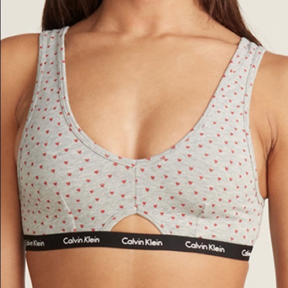 Calvin Klein Underwear Other - Calvin Klein Unlined Printed Logo Hearts Bralette